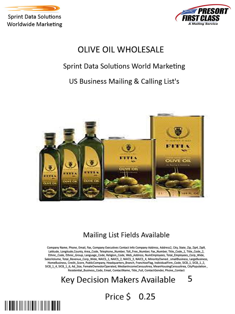 OLIVE OIL WHOLESALE