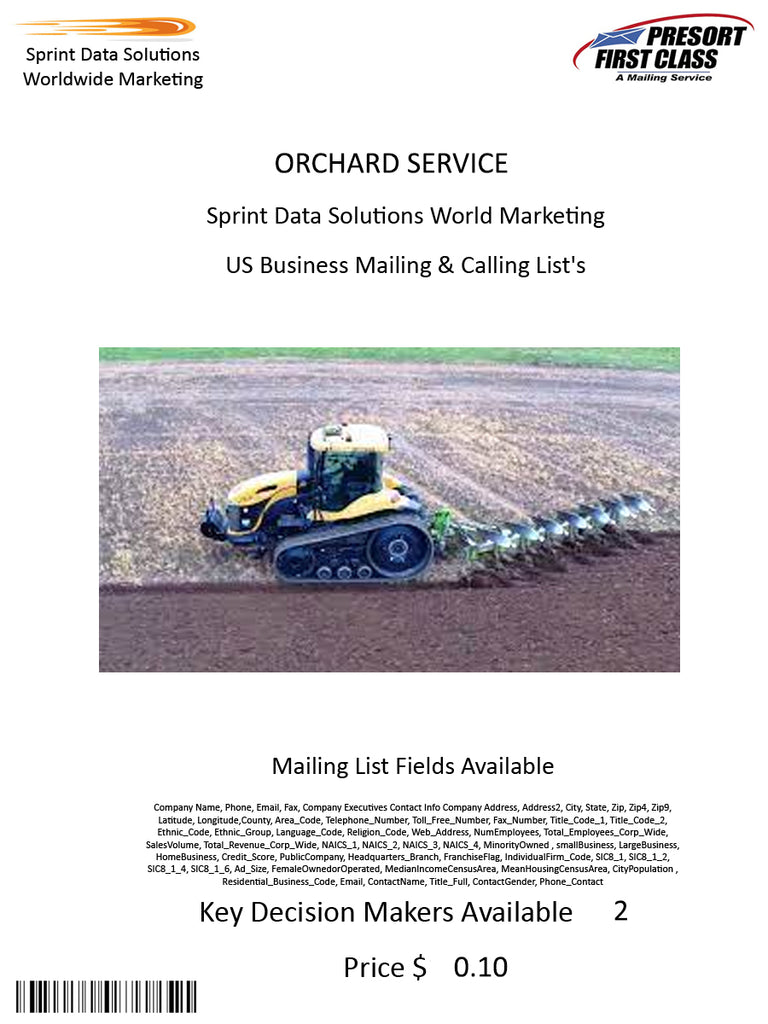 ORCHARD SERVICE