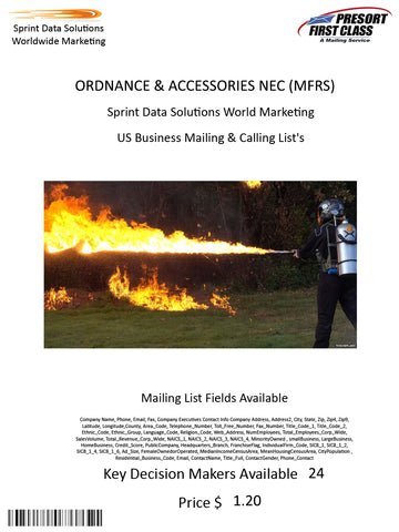 ORDNANCE & ACCESSORIES NEC (MFRS)