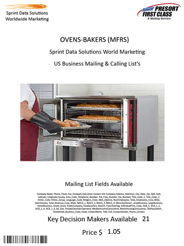 OVENS-BAKERS (MFRS)