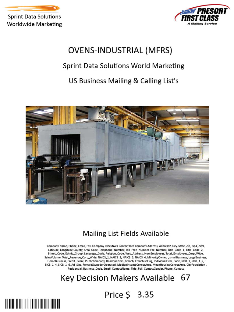 OVENS-INDUSTRIAL (MFRS)