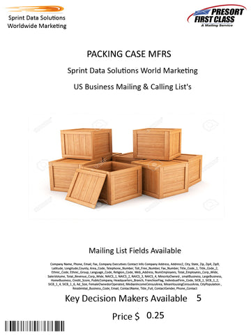 PACKING CASE MFRS