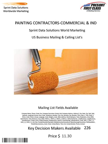 PAINTING CONTRACTORS-COMMERCIAL & IND