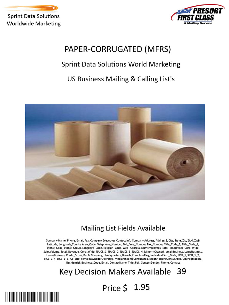 PAPER-CORRUGATED (MFRS)