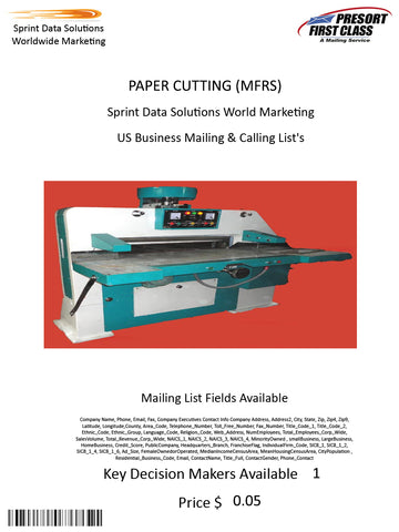 PAPER CUTTING (MFRS)