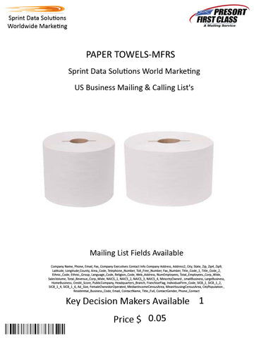 PAPER TOWELS-MFRS