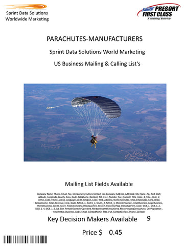 PARACHUTES-MANUFACTURERS