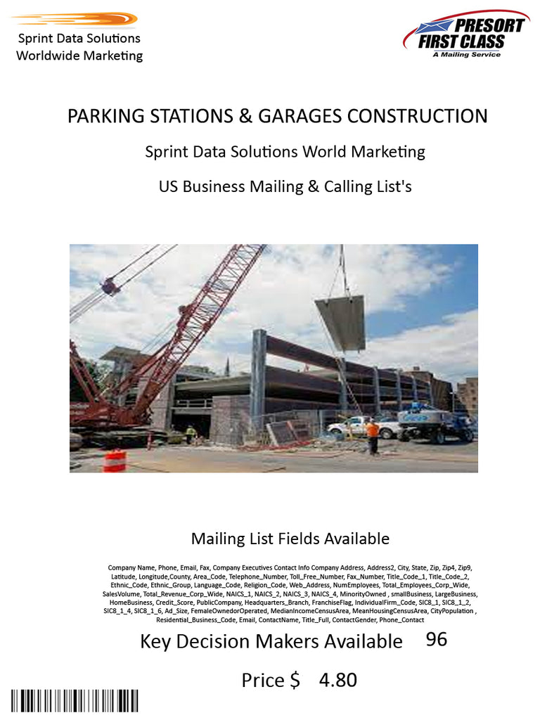 PARKING STATIONS & GARAGES CONSTRUCTION