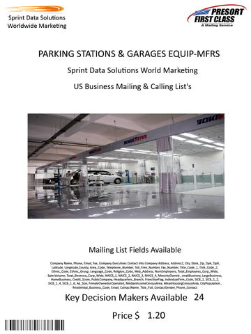 PARKING STATIONS & GARAGES EQUIP-MFRS