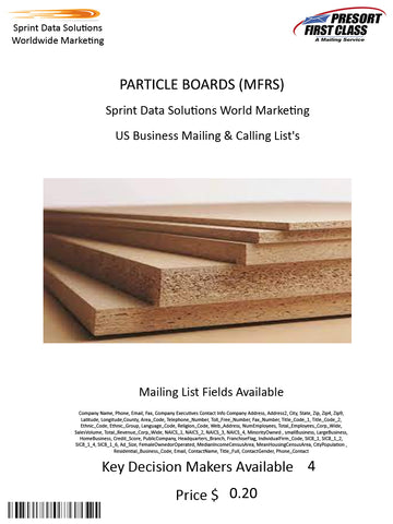 PARTICLE BOARDS (MFRS)