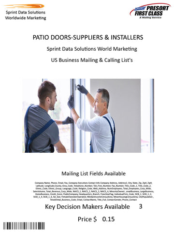 PATIO DOORS-SUPPLIERS & INSTALLERS