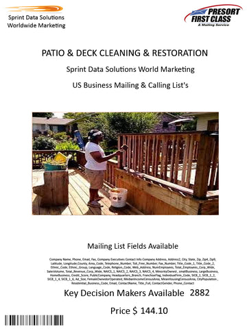 PATIO & DECK CLEANING & RESTORATION