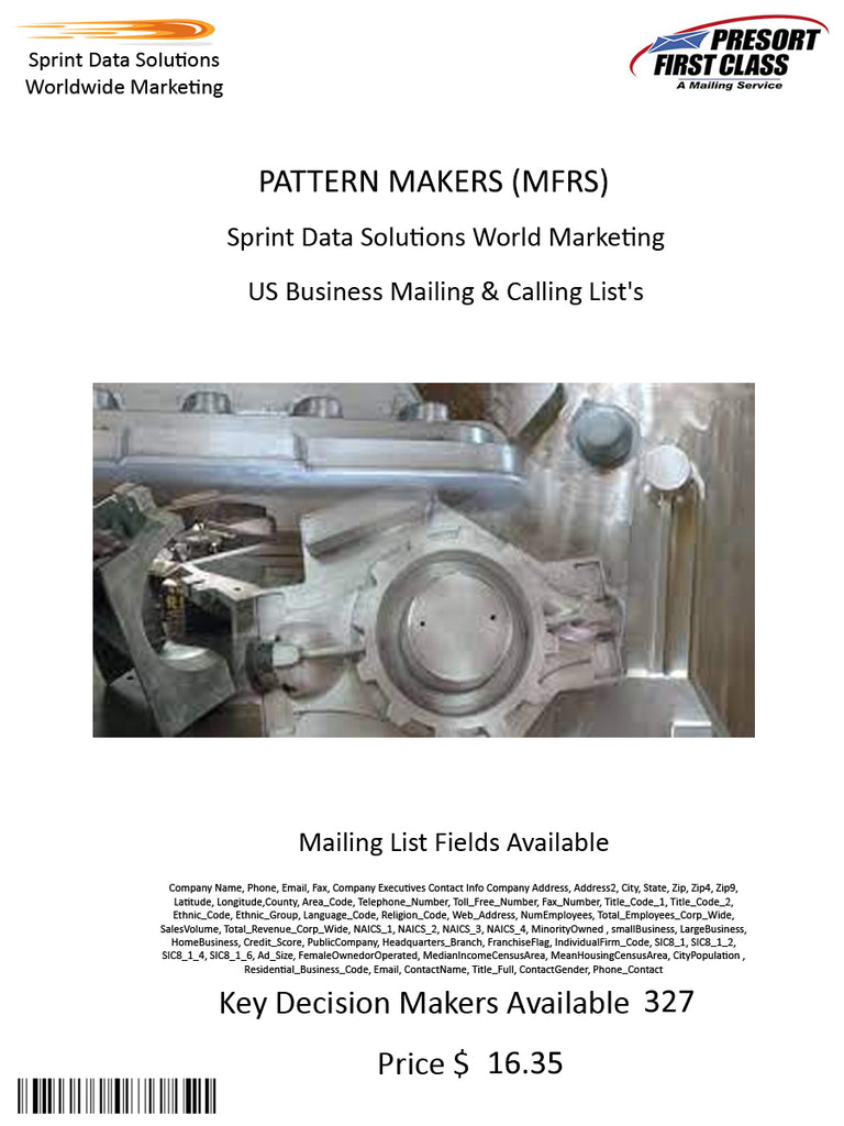 PATTERN MAKERS (MFRS)