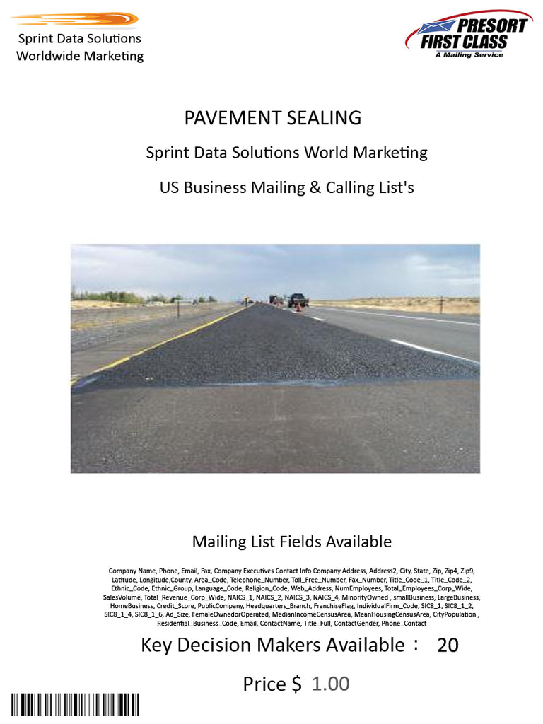 PAVEMENT SEALING