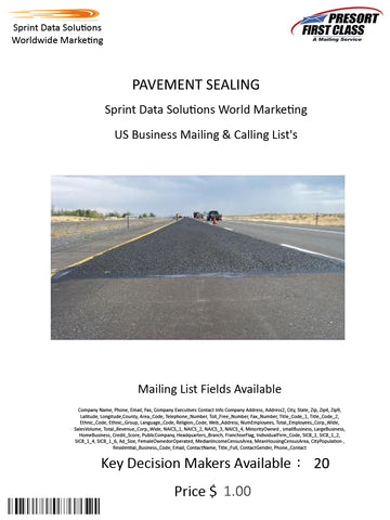 PAVEMENT SEALING