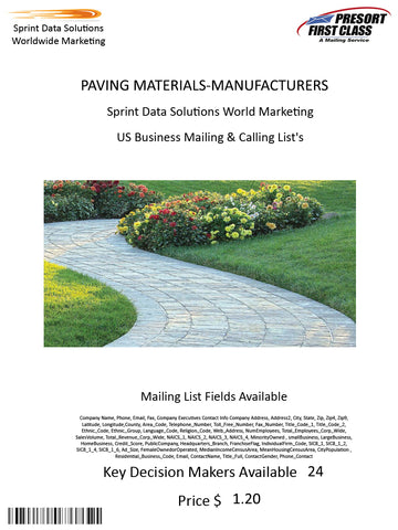 PAVING MATERIALS-MANUFACTURERS