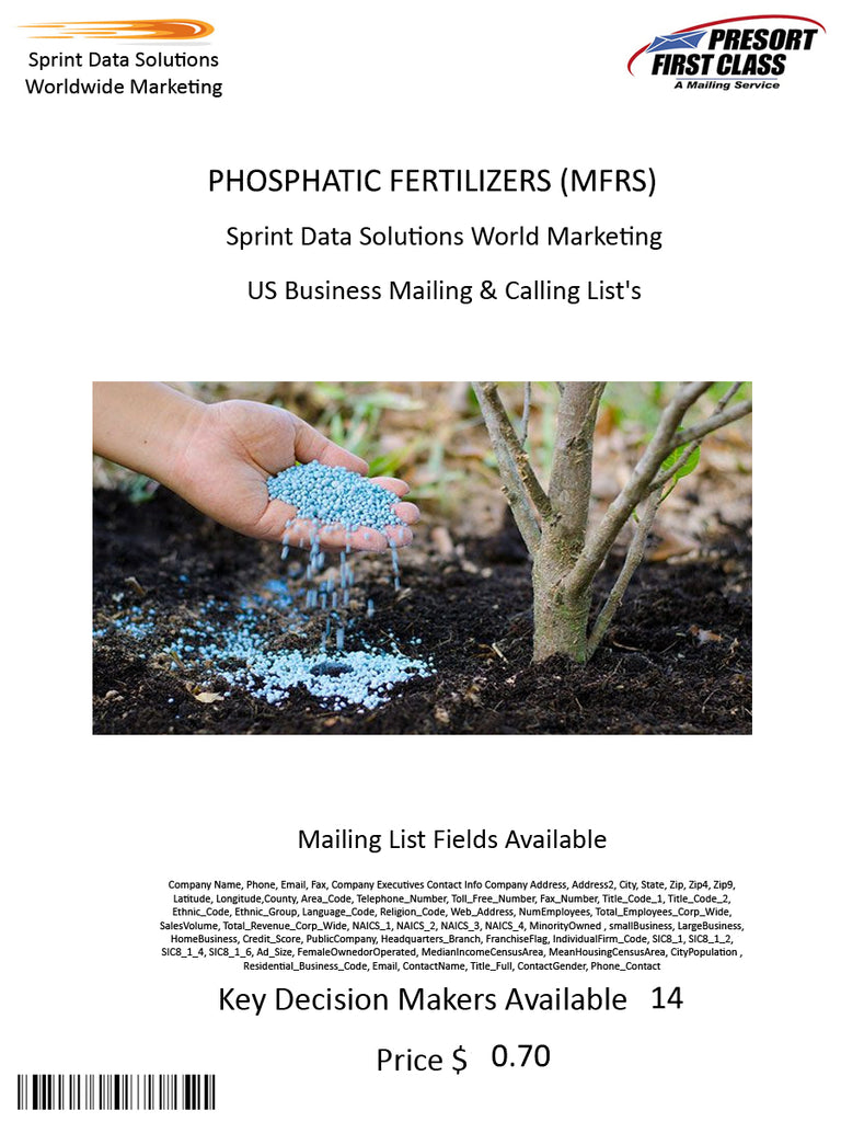 PHOSPHATIC FERTILIZERS (MFRS)