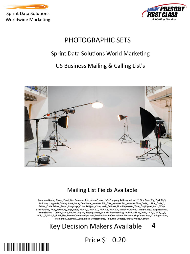 PHOTOGRAPHIC SETS