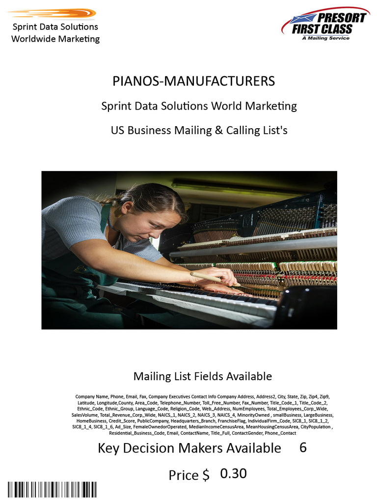 PIANOS-MANUFACTURERS