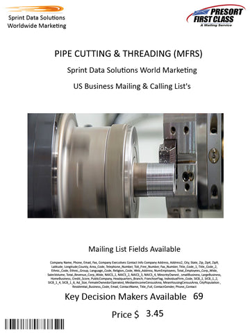 PIPE CUTTING & THREADING (MFRS)