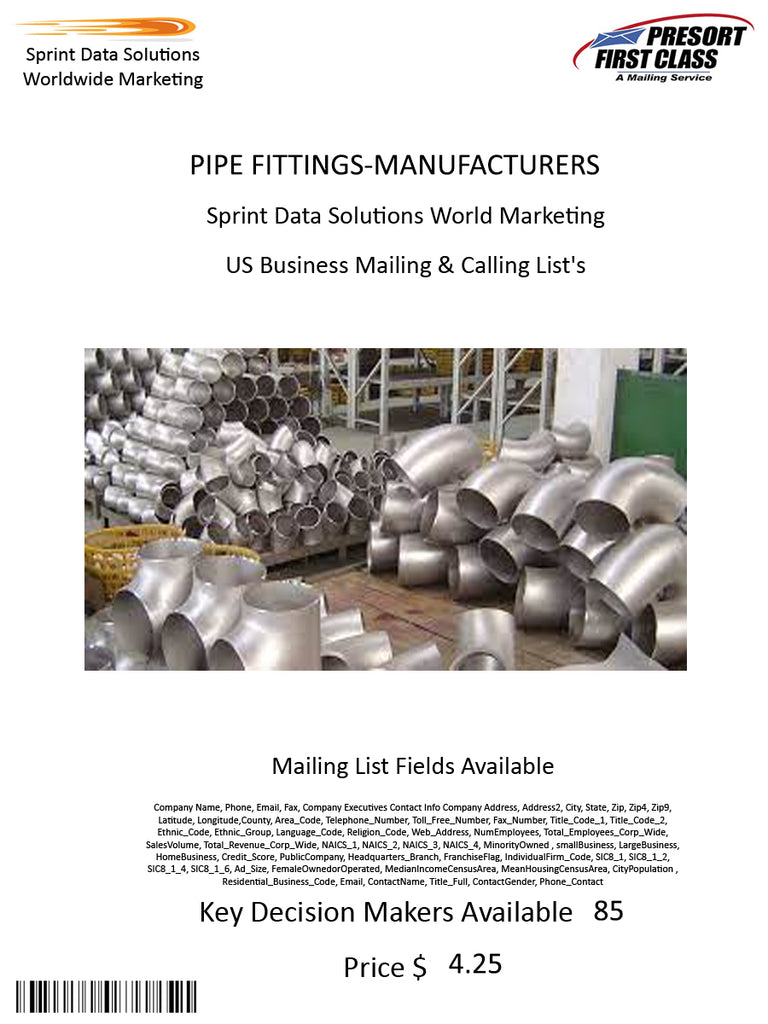 PIPE FITTINGS-MANUFACTURERS