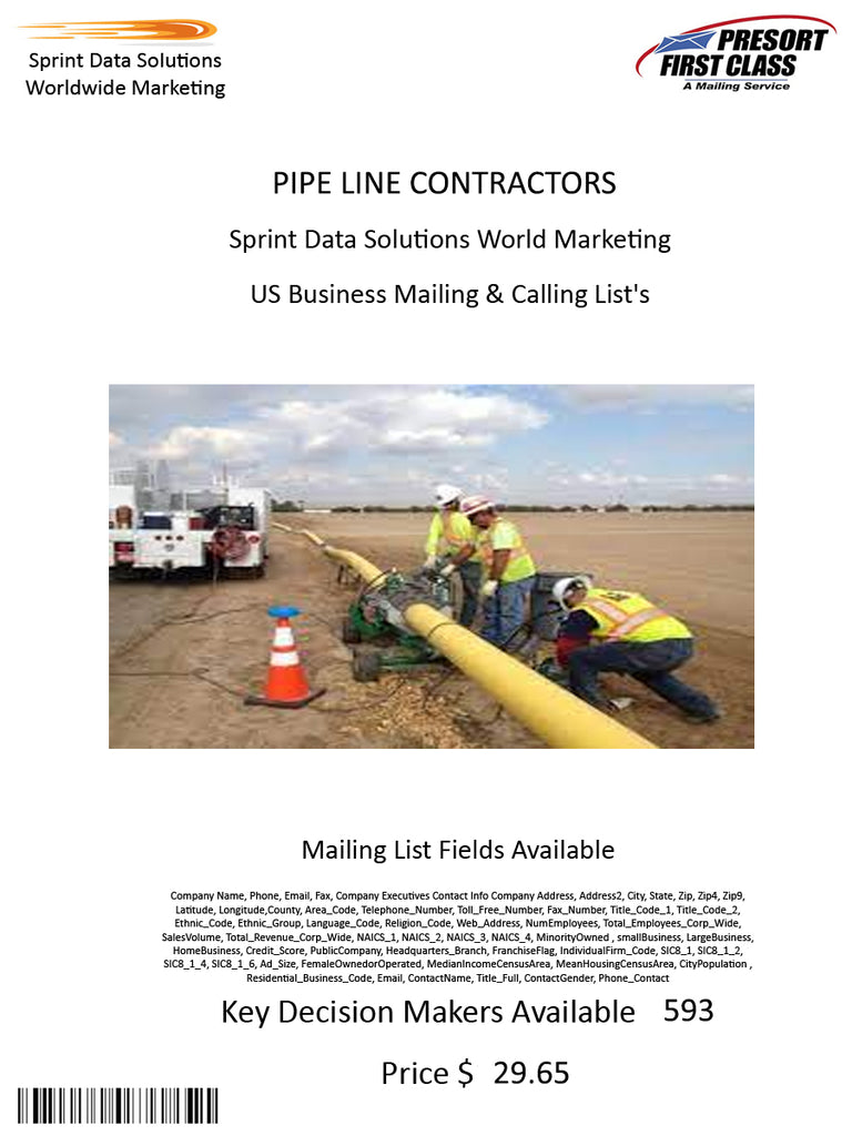 PIPE LINE CONTRACTORS