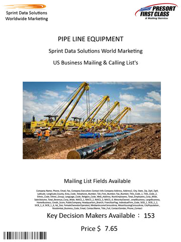 PIPE LINE EQUIPMENT