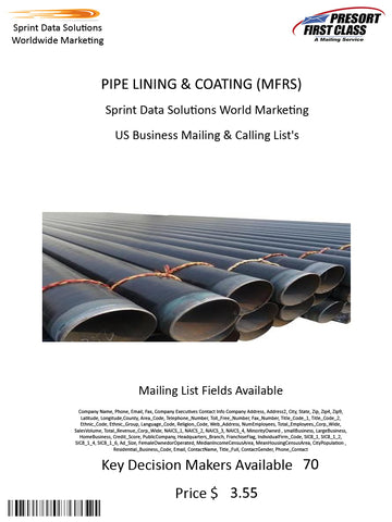 PIPE LINING & COATING (MFRS)