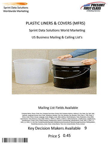 PLASTIC LINERS & COVERS (MFRS)