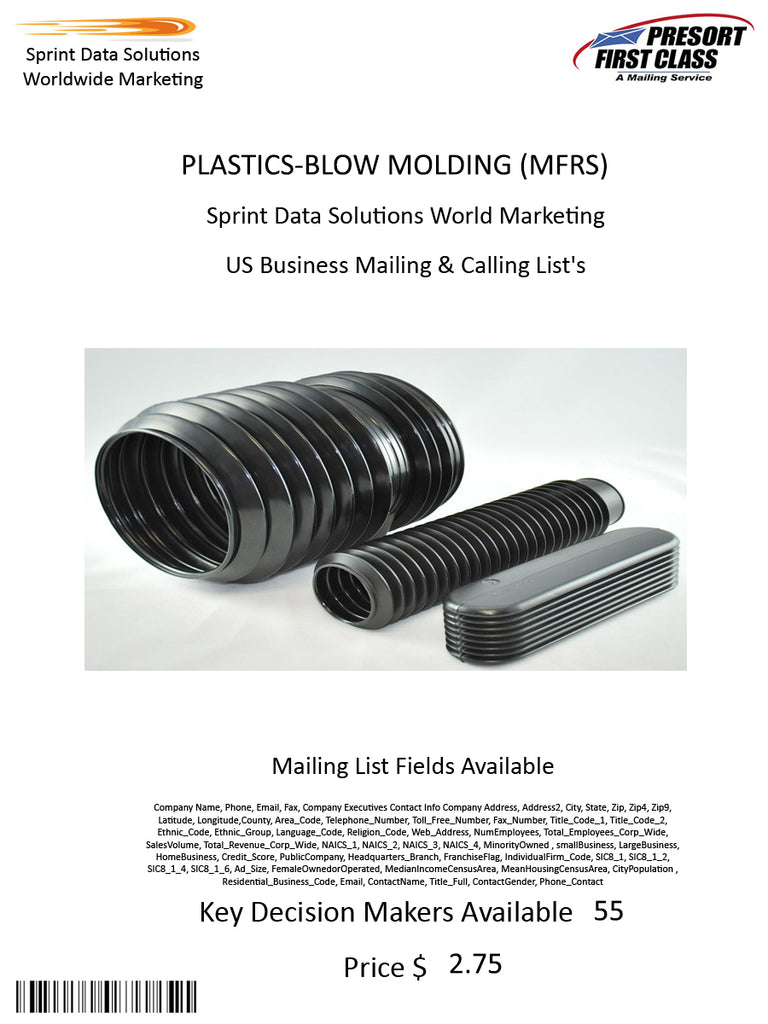 PLASTICS-BLOW MOLDING (MFRS)