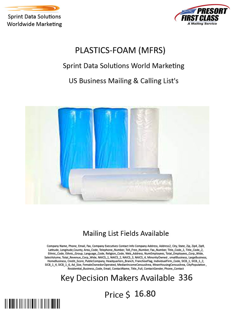 PLASTICS-FOAM (MFRS)