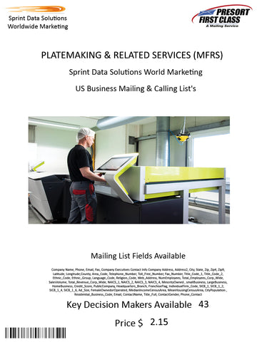 PLATEMAKING & RELATED SERVICES (MFRS)