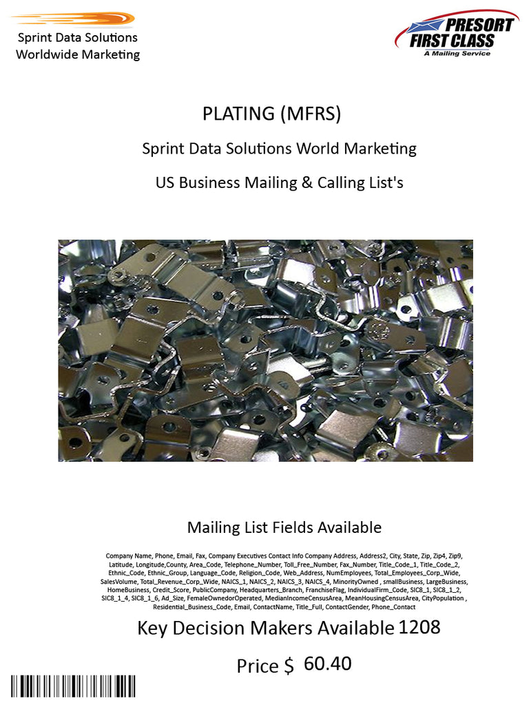 PLATING (MFRS)