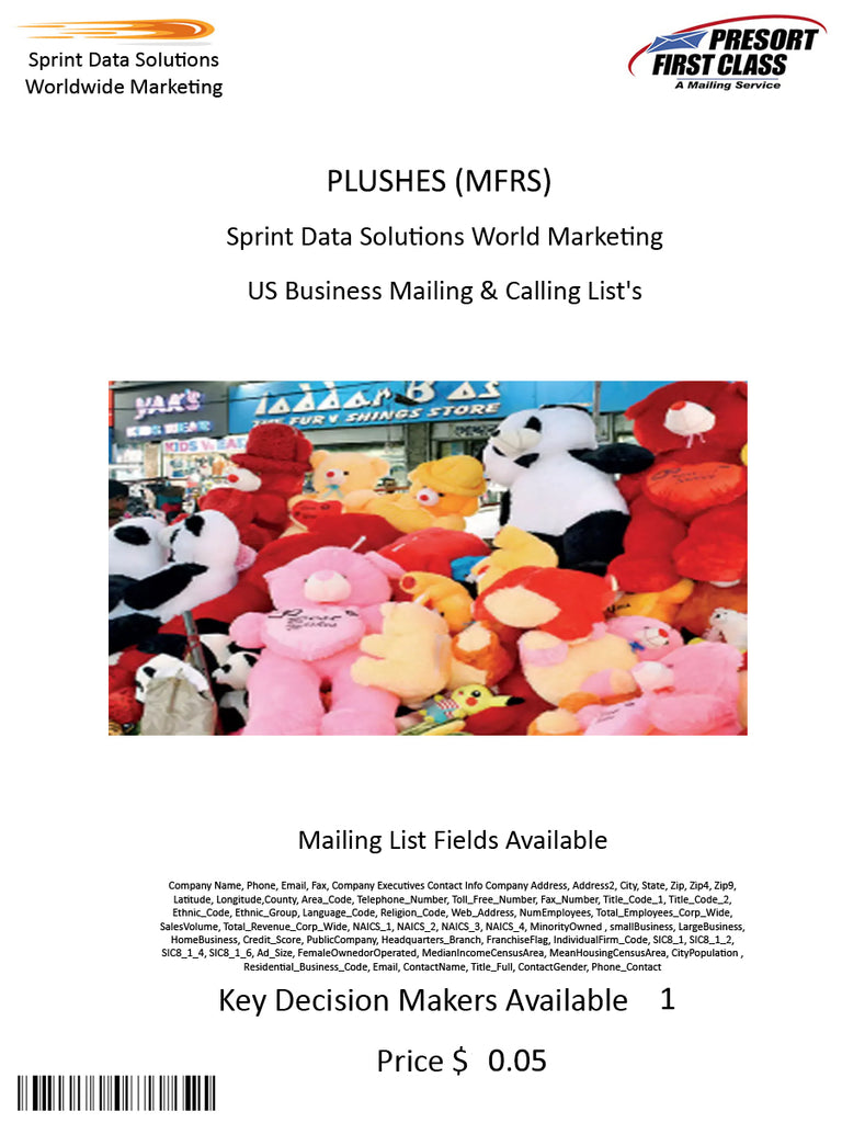 PLUSHES (MFRS)