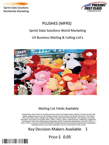 PLUSHES (MFRS)