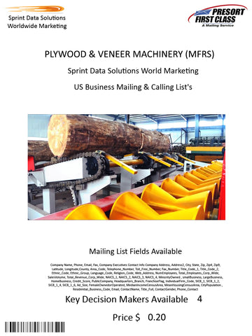 PLYWOOD & VENEER MACHINERY (MFRS)