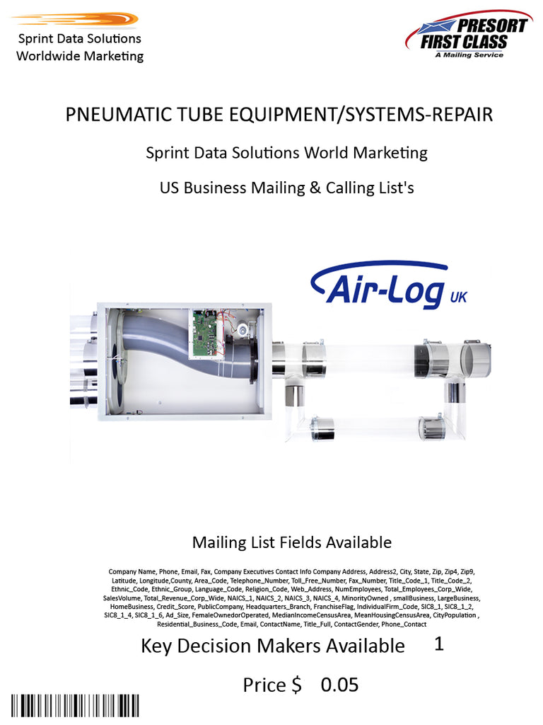 PNEUMATIC TUBE EQUIPMENT/SYSTEMS-REPAIR