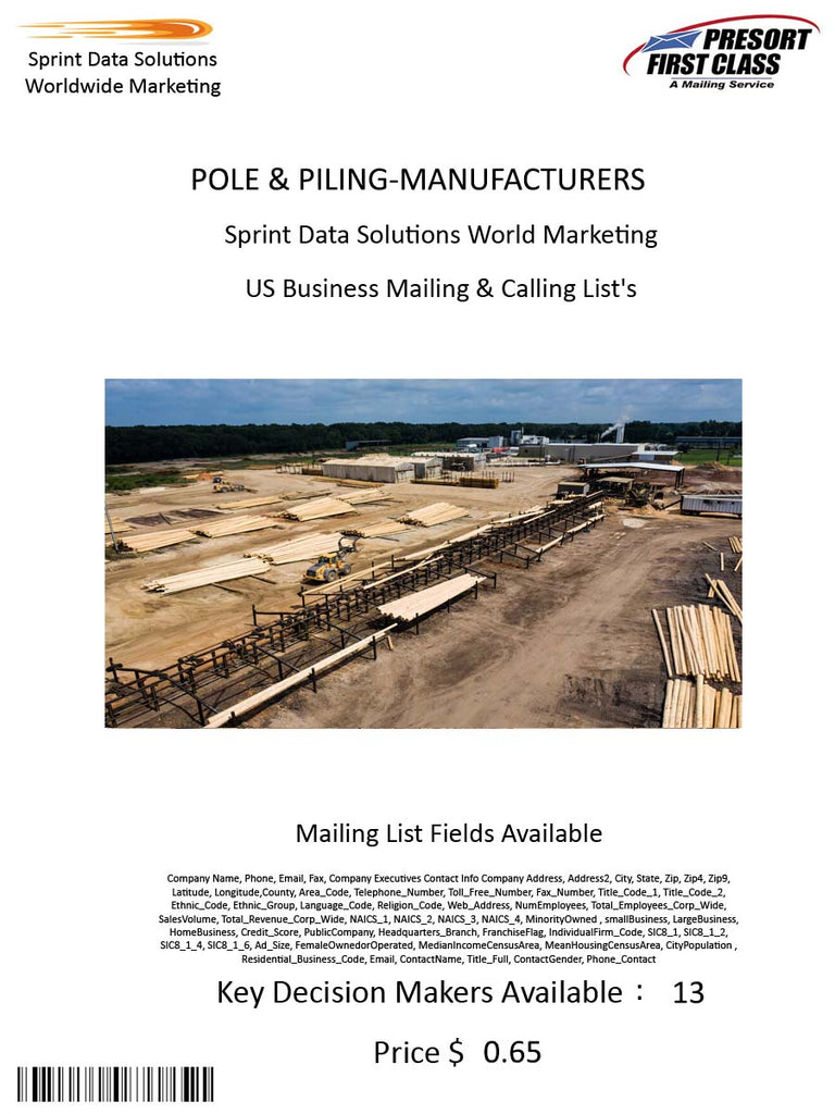 POLE & PILING-MANUFACTURERS