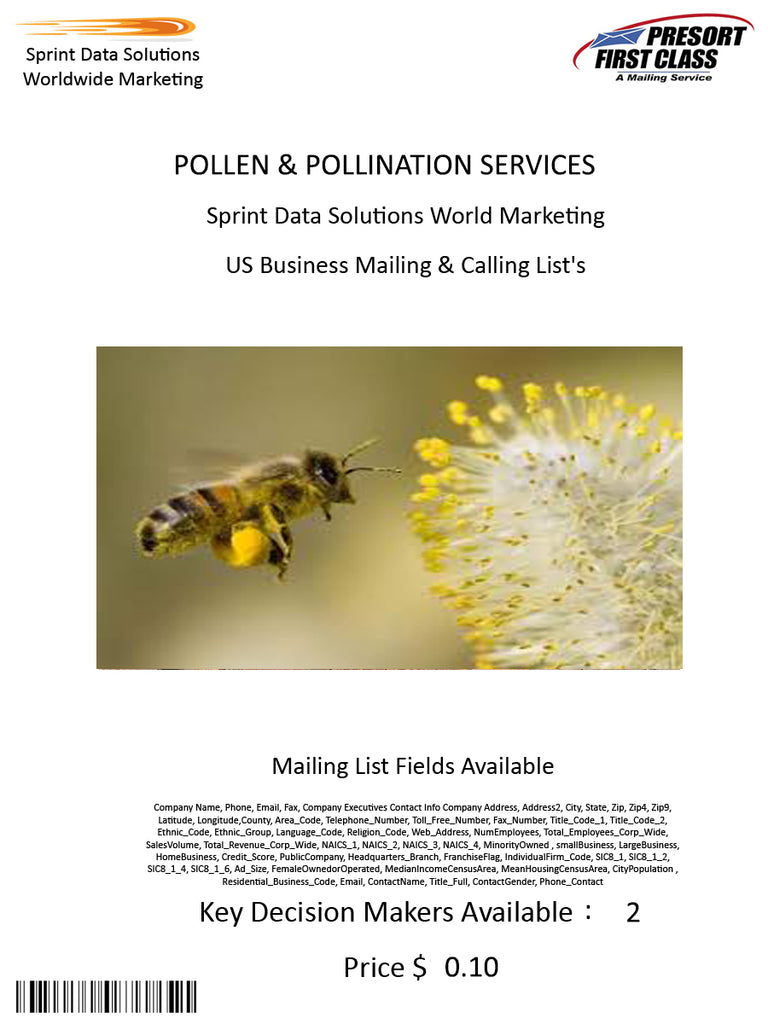 POLLEN & POLLINATION SERVICES