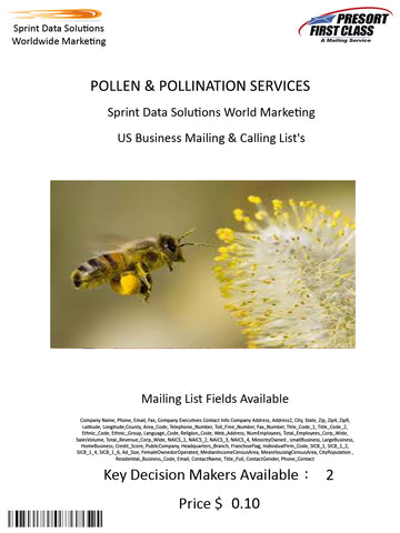 POLLEN & POLLINATION SERVICES