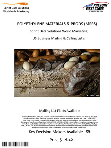 POLYETHYLENE MATERIALS & PRODS (MFRS)