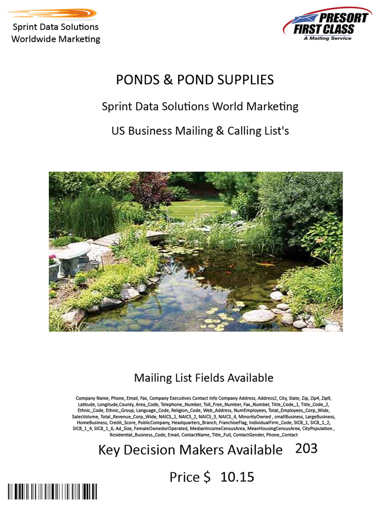 PONDS & POND SUPPLIES