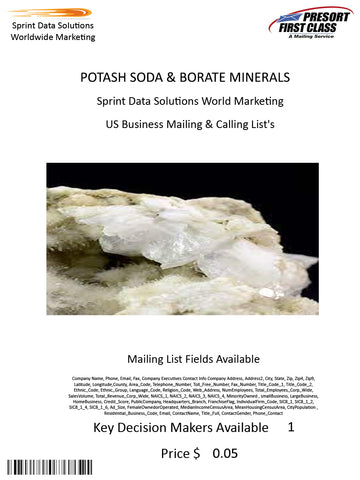 POTASH SODA & BORATE MINERALS