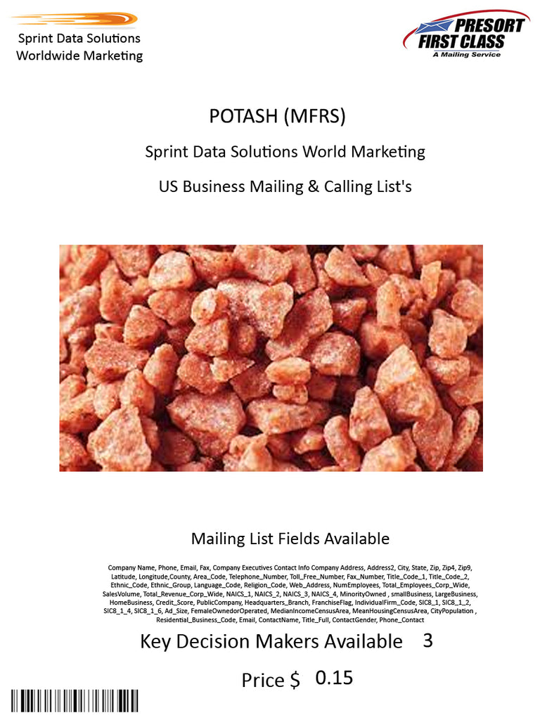 POTASH (MFRS)