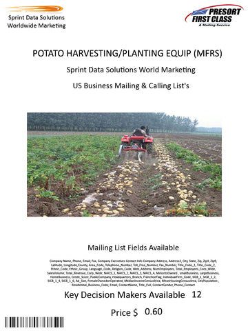 POTATO HARVESTING/PLANTING EQUIP (MFRS)