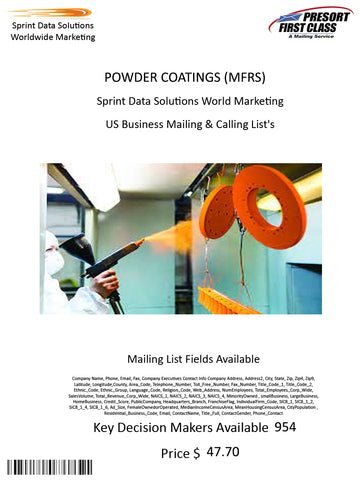 POWDER COATINGS (MFRS)