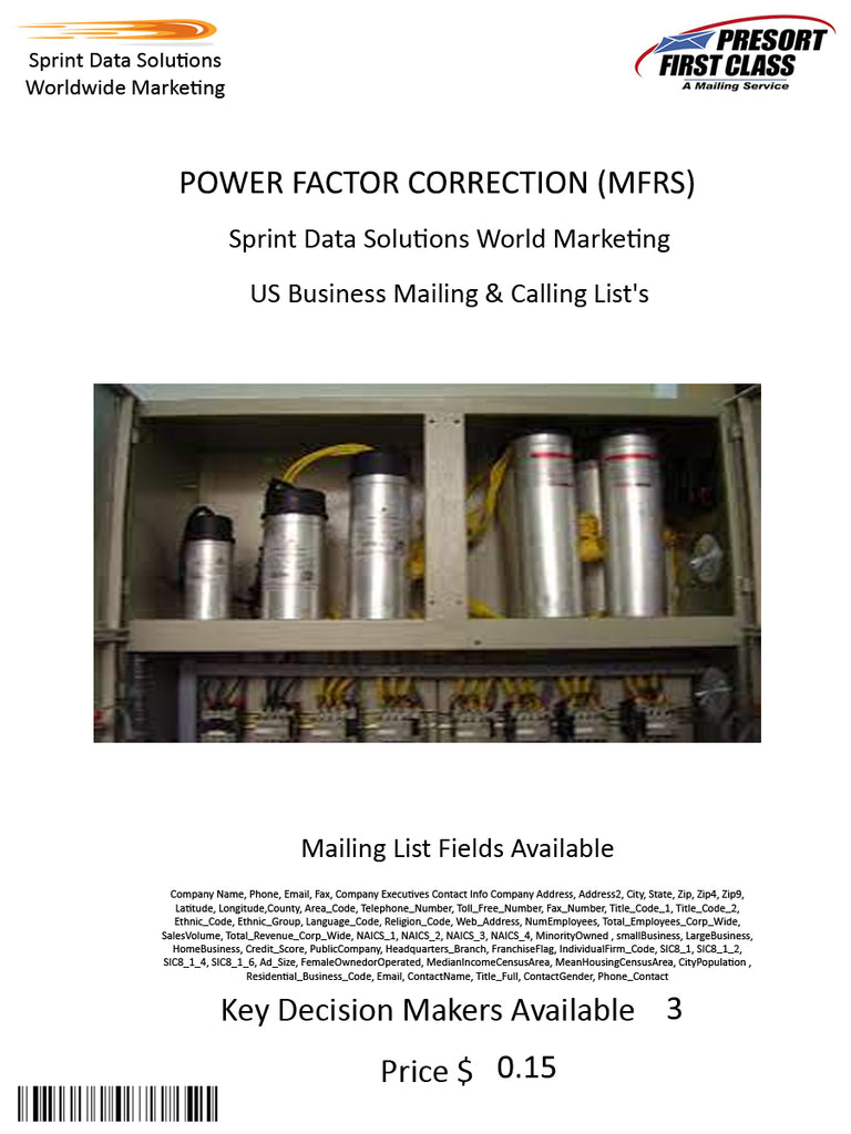 POWER FACTOR CORRECTION (MFRS)