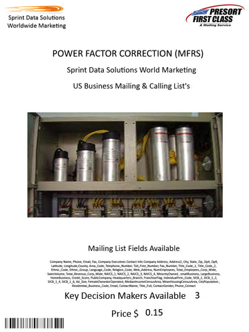 POWER FACTOR CORRECTION (MFRS)