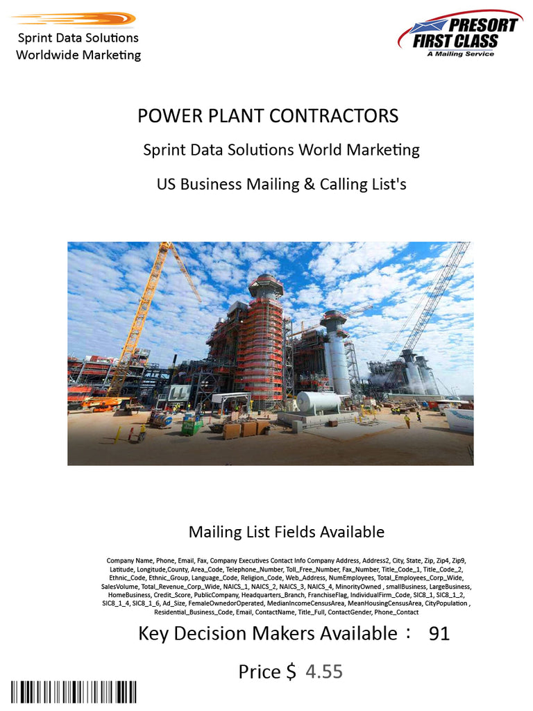 POWER PLANT CONTRACTORS