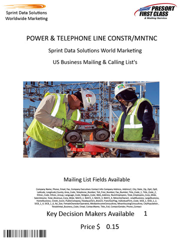 POWER & TELEPHONE LINE CONSTR/MNTNC